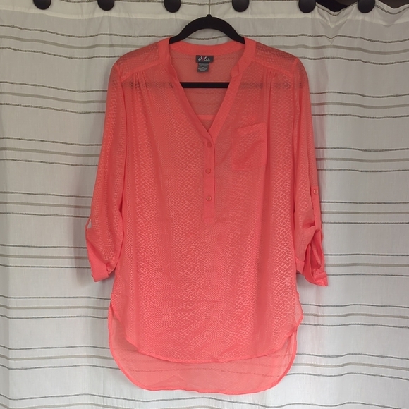 Dots Tops - Women's Coral Blouse
